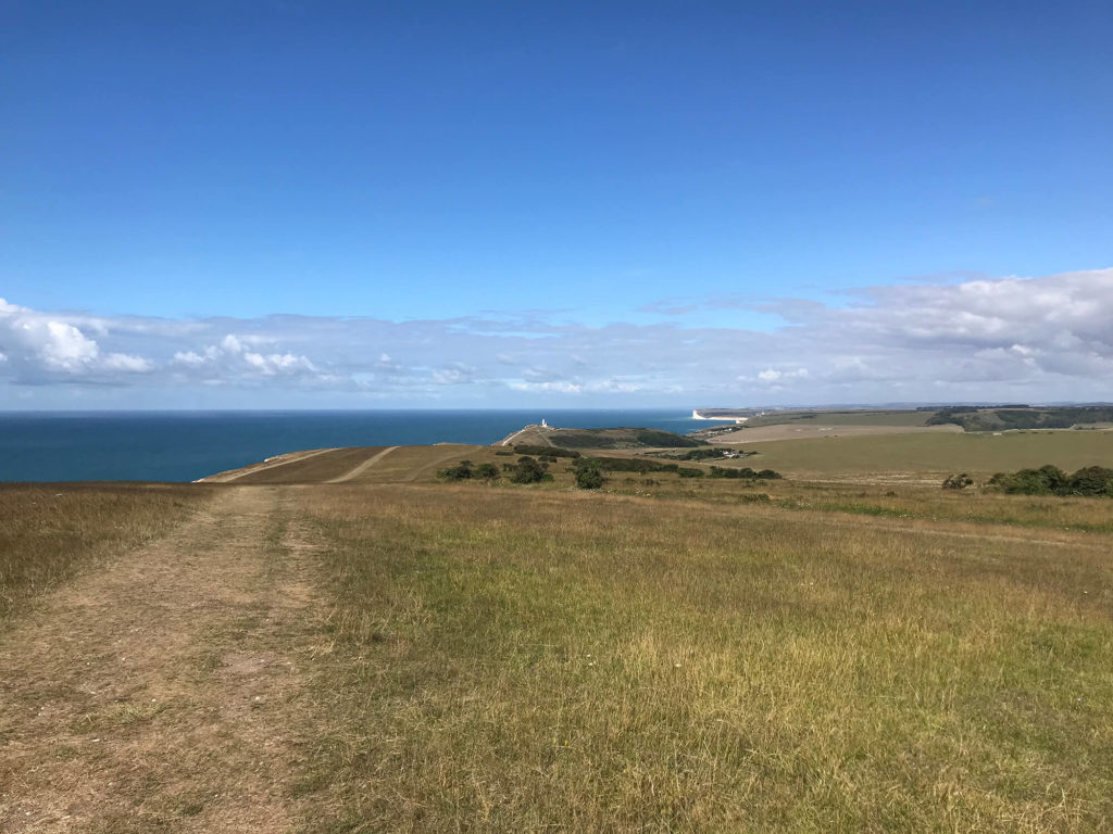 Beachy Head cliffs and blue sky