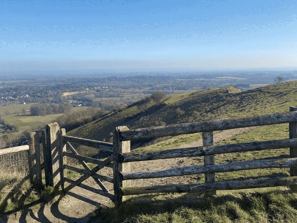 gate on the south downs way guide